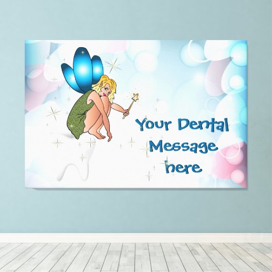 Tandarts Kantoor gewikkeld doek Canvas Afdruk (Insitu (Houten vloer))