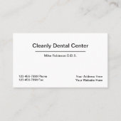 Tandarts Kantoor Kantoor Afspraak Combinatie Visitekaartje (Voorkant)