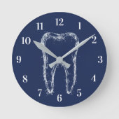 Tandarts Kantoor Moderne Schone Tand Tandheelkundi Ronde Klok (Voorkant)