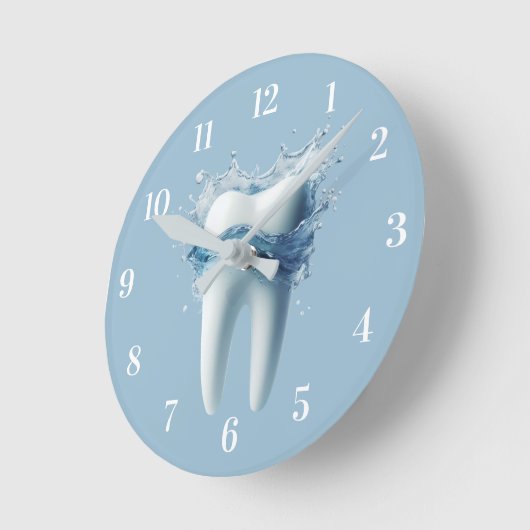 Tandarts Kantoor Moderne Tand & Water Tandheelkund Ronde Klok (Hoek)