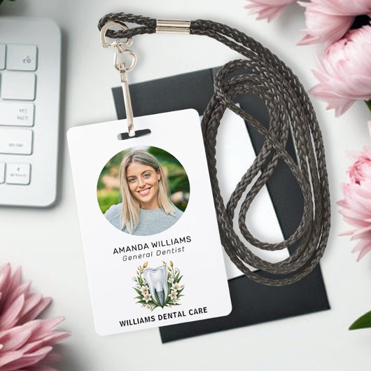 Tandarts Kantoor Professional Elegante foto Badge