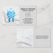 Tandarts Kantoor | Schone blauwe tand | Tandheelku Visitekaartje (Voorkant / Achterkant)