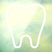 Tandarts Kantoor Storefront Open Uren Tand Logo Raamsticker (Vel 3)