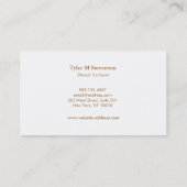 Tandarts Kantoor Tand Logo Visitekaartje (Achterkant)