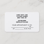 Tandarts Kantoor Tandheelkundige afspraak Afsprakenkaartje (Achterkant)