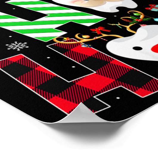 Tandarts Kerst Leuke Tand Tandheelkundige Gift Roo Poster (Hoek)