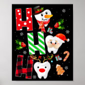 Tandarts Kerst Leuke Tand Tandheelkundige Gift Roo Poster (Voorkant)