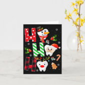 Tandarts Kerst Pret Tand Tandheelkundig Cadeau Roo Kaart (Gele Bloem)