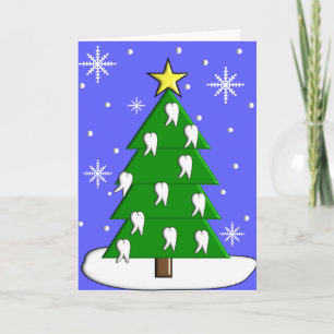 Tandarts Kerst Tand Boom Feestdagen Kaart