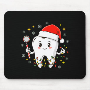 Tandarts Kerst Tanden Xmas Lichtjes Grappige Tandh Muismat