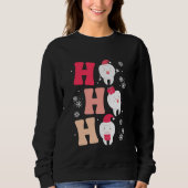 Tandarts Kerstman Tand Molars in Roze Trui (Voorkant)