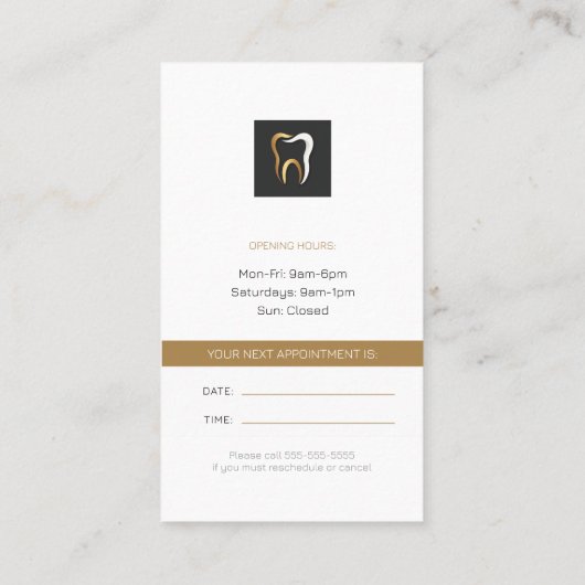 tandarts | kindertandarts visitekaartje (Achterkant)