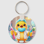 Tandarts Kip Sleutelhanger  (Voorkant)