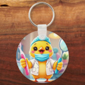 Tandarts Kip Sleutelhanger  (Voorkant)