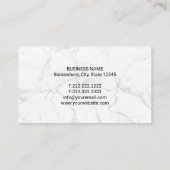 Tandarts Koperen Tand Logo Trendy Marmeren Tand Visitekaartje (Achterkant)