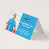 Tandarts Lachend in Kantoor Visitekaartje (Voorkant)