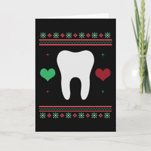 Tandarts lelijke kersttrui Kerstmis Kaart