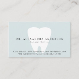 Tandarts licht blauw afspraak kaart visitekaartje