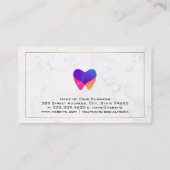 Tandarts Logo Kleurrijk | Marmer Visitekaartje (Achterkant)