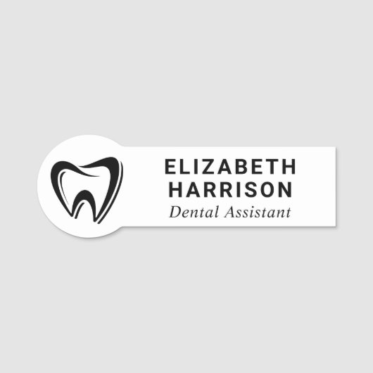 Tandarts Logo Tandartsbureau Wit Naamplaatje (Voorkant)