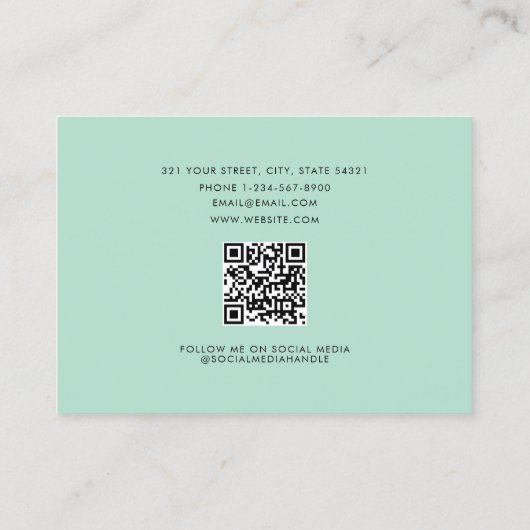 Tandarts Logo Tandheelkunde QR Code Social Media Visitekaartje (Achterkant)