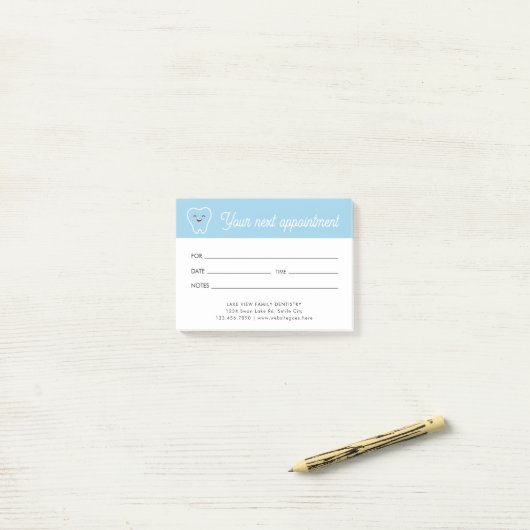Tandarts Logo Tandhygiëne Afspraak Post-it® Notes (Op bureau)