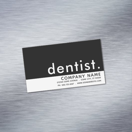 tandarts. Magnetisch Magnetisch Visitekaartje (Voorbeeld)