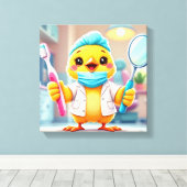 Tandarts Meisje Canvas Afdruk (Insitu (Houten vloer))