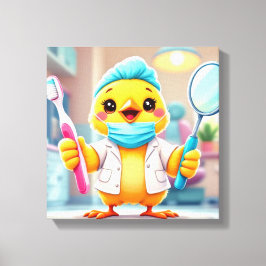 Tandarts Meisje Canvas Afdruk