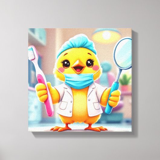 Tandarts Meisje Canvas Afdruk (Voorkant)