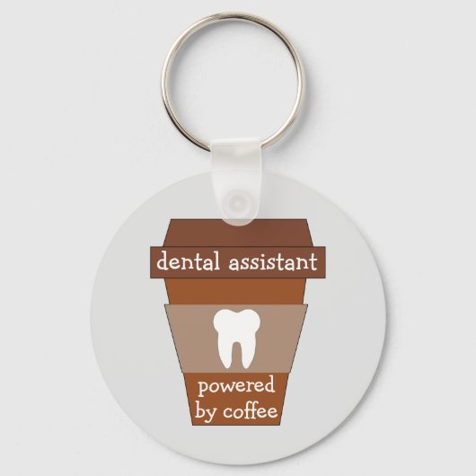  tandarts met koffie sleutelhanger (Voorkant)