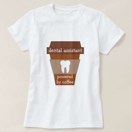  tandarts met koffie t-shirt (Design voorkant)