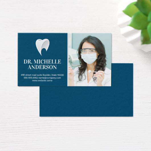 Tandarts met tandheelkundige instrumenten | Tand-l Visitekaartje (Bureau)