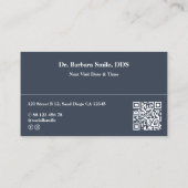 Tandarts minimale orthodontist houtskool afspraak visitekaartje (Achterkant)