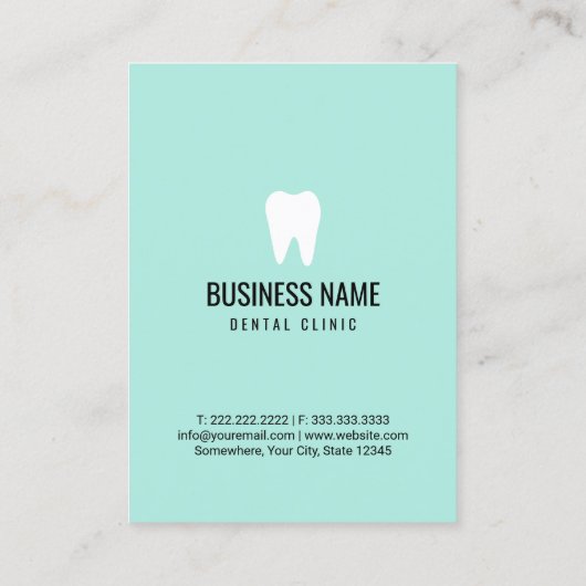 Tandarts Mint Groene Tandheelkundige Zorg Afspraak Afsprakenkaartje (Achterkant)