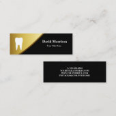 Tandarts Modern Goud & Grijs Tandarts Assistent Mini Visitekaartje (Voorkant / Achterkant)