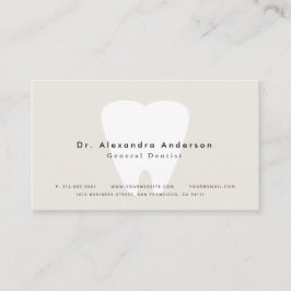 Tandarts Modern Licht Beige Afspraakkaart Visitekaartje