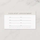Tandarts Modern Licht Beige Afspraakkaart Visitekaartje (Achterkant)