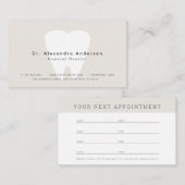 Tandarts Modern Licht Beige Afspraakkaart Visitekaartje (Voorkant / Achterkant)