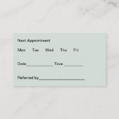 Tandarts Modern Low Key Afspraakkaarten Afsprakenkaartje (Achterkant)
