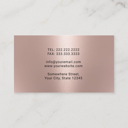 Tandarts Modern Roos Gouden Tand Tandverzorging Visitekaartje (Achterkant)