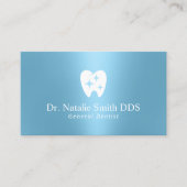 Tandarts Modern Sparkle Tooth Logo Blauw Tandheelk Visitekaartje (Voorkant)