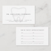 Tandarts Modern Wit Afspraakkaart Visitekaartje (Voorkant / Achterkant)