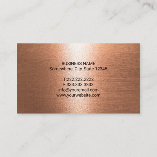 Tandarts Moderne 3D Tand Logo Koper Tandheelkundig Visitekaartje (Achterkant)