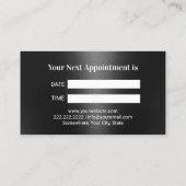 Tandarts Moderne Diamanten Tand Zwart Metaal Tand Afsprakenkaartje (Achterkant)