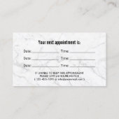 Tandarts Moderne Marmeren Gouden Tand Tandverzorgi Afsprakenkaartje (Achterkant)