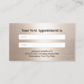 Tandarts Moderne Tand Stijlvolle Gouden Tandheelku Afsprakenkaartje (Achterkant)