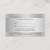 Tandarts Moderne Zilveren Tandheelkundige Afspraak Afsprakenkaartje (Achterkant)