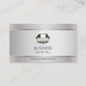 Tandarts Moderne Zilveren Tandheelkundige Afspraak Afsprakenkaartje (Voorkant)