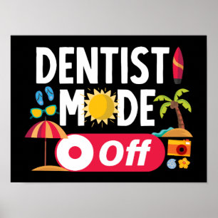 Tandarts modus uit grappige zomer poster